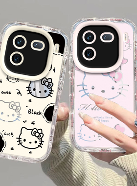 适用iQOO12手机壳vivoiQOO12Pro保护套vivo爱酷iQ0012可爱i酷iPOO硅胶可爱iOOQ全包iQQO防摔iCOO男女黑白kt猫