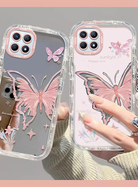 适用PDYM20手机壳OPPOPDYM20保护PDYT20套OPPOPDYT新款OPPO镜面OPP0PP0PPO硅胶全包防摔0PPOPDYM男女粉底蝴蝶