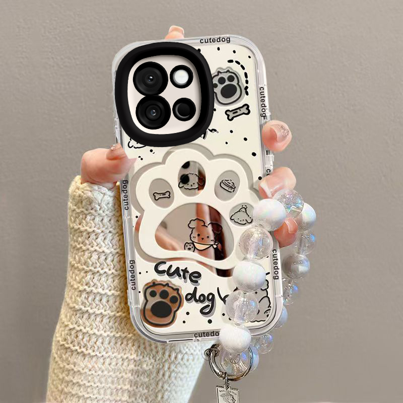 适用OPPOK12s手机壳K12s5G保护套PLD110新款OPPO创意镜面全包防摔OPK0PP0OPPK高级感外壳OPPOPLD男女小狗爪印