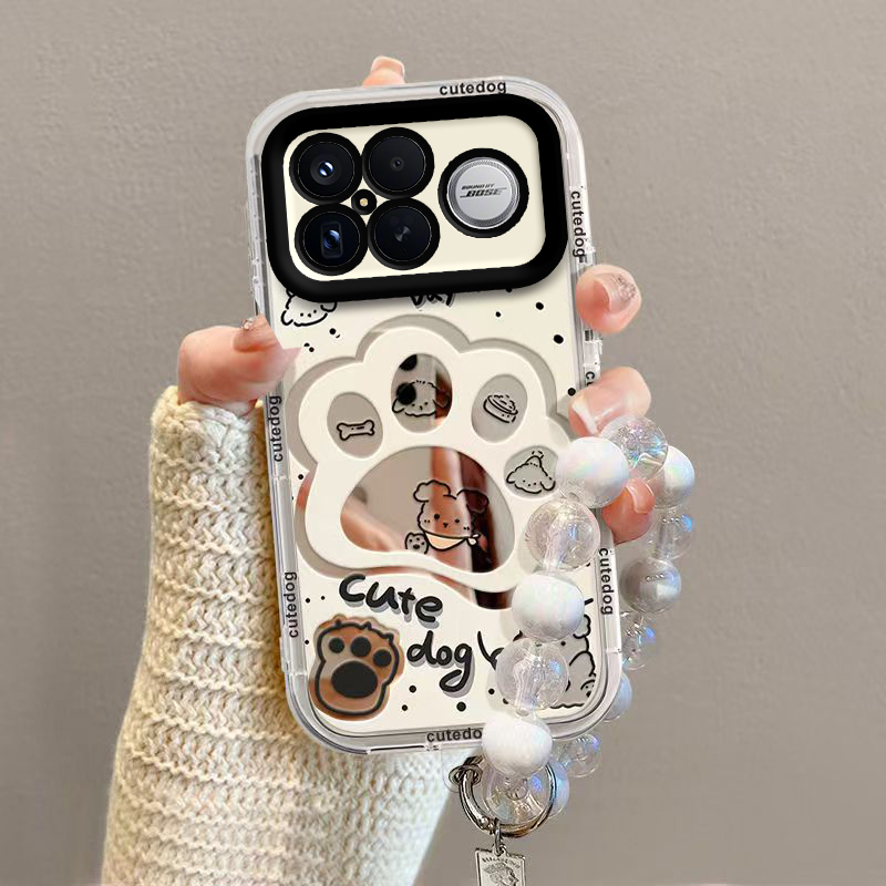 适用红米K90手机壳RedmiK90Pro Max保护套REDMI小米新款ProMax镜子镜面镜头全包防摔系列外壳看男女小狗爪印