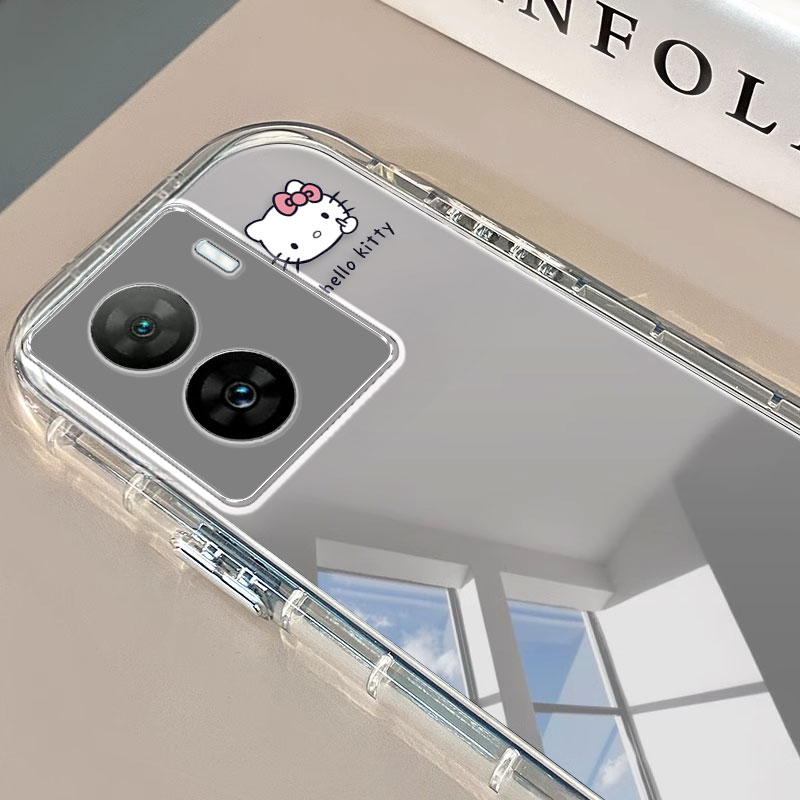 适用iqooz9/z8手机壳新款镜面z9turbo全包防摔iqooz7x/z5/z3卡通可爱kt猫vivoiqoou5/u3/u1x女款网红爆款潮流