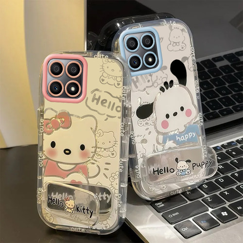 适用荣耀X30i手机壳华为HONORX30i保护套X3Oi新款i30X化妆镜面X3i专用可爱全包防摔X30L叉X301i男女情侣kt猫