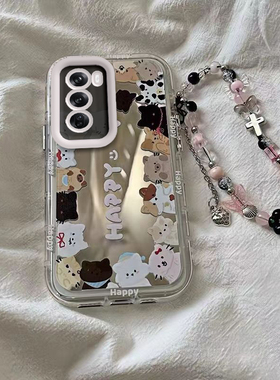 OPPOReno12手机壳OPPO新款Reno12Pro5G套OPPORone125G镜面OPPOReon全包防摔OPPORneo男女OPP0PP0PPO小猫小狗