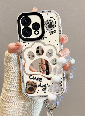 适用OPPOReno15C手机壳Reno15C5G保护套OPPO新款PMD110化妆镜面镜头全包防摔高级感外壳OPPReno男女小狗爪印