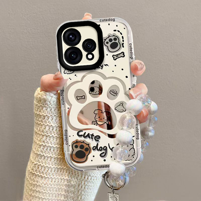 适用OPPOReno15C手机壳Reno15C5G保护套OPPO新款PMD110化妆镜面镜头全包防摔高级感外壳OPPReno男女小狗爪印