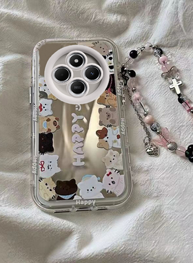 适用于红米14R手机壳小米Redmi14R5G保护套2411DRN47C新款外壳R14RED全包套Redim防摔Redmin女镜面可爱边框猫