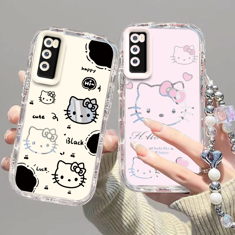 适用华为畅享Z手机壳DVC一ANOO保护Davinci套AN00畅想Z5G新款DVCAN硅胶可爱全包防摔荣耀畅亨DAV男女黑白kt猫