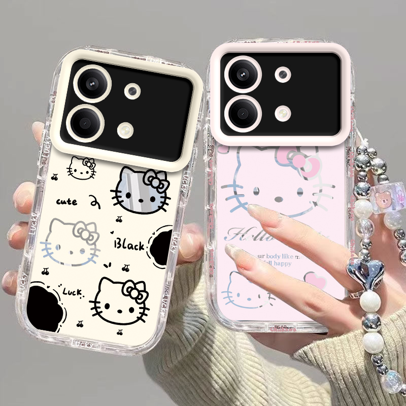 适用红米Note13RPro手机壳小米RedmiNote13R Pro5G保护套2311FRAFDC新款RPor潮硅胶全包防摔not男女黑白kt猫