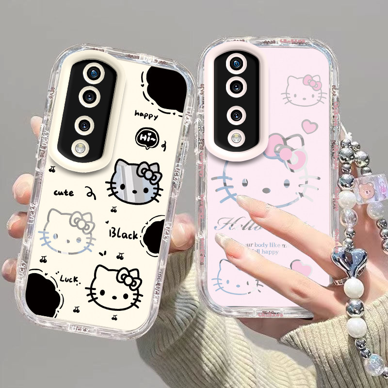 适用荣耀70手机壳华为HONOR70Pro保护套H0N0R70Pr0新款硅胶可爱全包防摔七十专用七零曲屏版可爱男女黑白kt猫