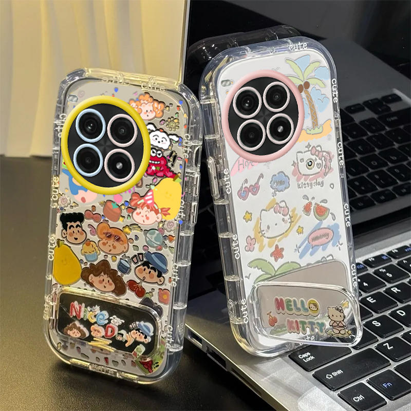 适用一加Ace3Pro手机壳1加Ac3P保护套OPPO新款可爱Aec十OPPOAce二A3Por化妆镜面全包防摔ONEPlus男女小新kt猫