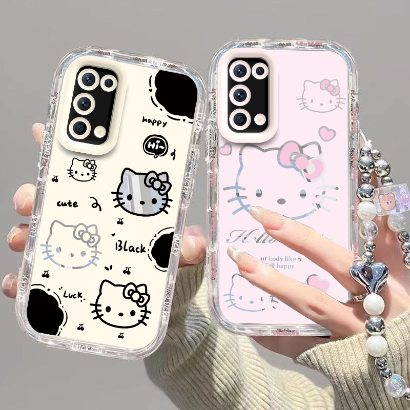 适用OPPOReno5手机壳OPPO新款Reno5pro5G套OPPOReon高级感5k5G硅胶OPPORone全包OPP0PP0PPO防摔男女黑白kt猫