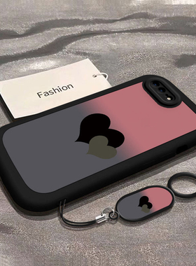 适用苹果6/7/8plus手机壳女iPhonexr新款苹果1615/14/1312/11promax高级xs全包防摔6s软硅胶7p情侣5s晕染爱心