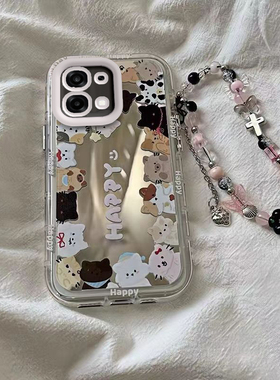 适用OPPOA6手机壳PLS120保护套OPPO新款A6镜子镜面全包防摔5G高级感OPPOPLS外壳OPA0PP0OPPA65G男女小猫小狗