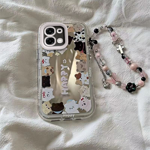 适用OPPOA6手机壳PLS120保护套OPPO新款A6镜子镜面全包防摔5G高级感OPPOPLS外壳OPA0PP0OPPA65G男女小猫小狗