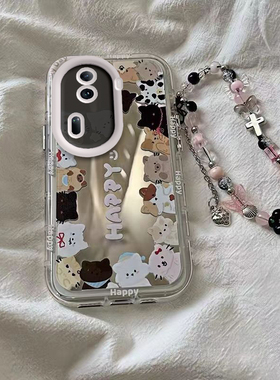 OPPOReno11手机壳OPPO新款Reno11Pro5G套OPPORone115G镜面OPPOReon全包防摔OPPORneo男女OPP0PP0PPO小猫小狗