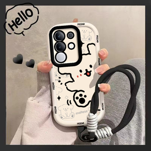 适用vivoY300t手机壳vivo Y300t保护套V2445EA新款外壳液态硅胶全包防摔步步高维沃viv0丫voviy男女黑猫白狗