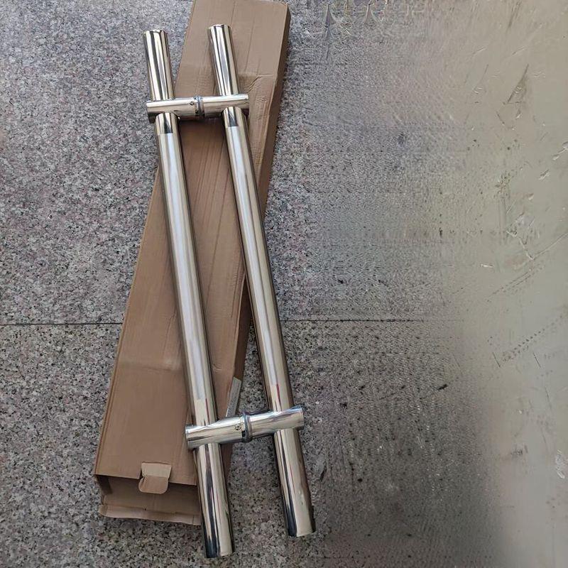 孔距办公室钢化可调推拉不锈钢加厚对装门把手玻璃门拉手大门