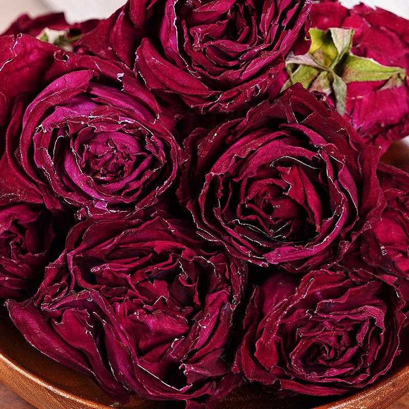 云南精选整朵头期冻干墨红玫瑰花茶散货大货500g起花瓣