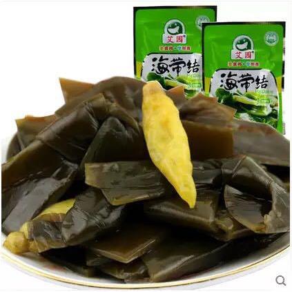 海带结海带花即食休闲零食调味海藻泡椒味1袋5斤