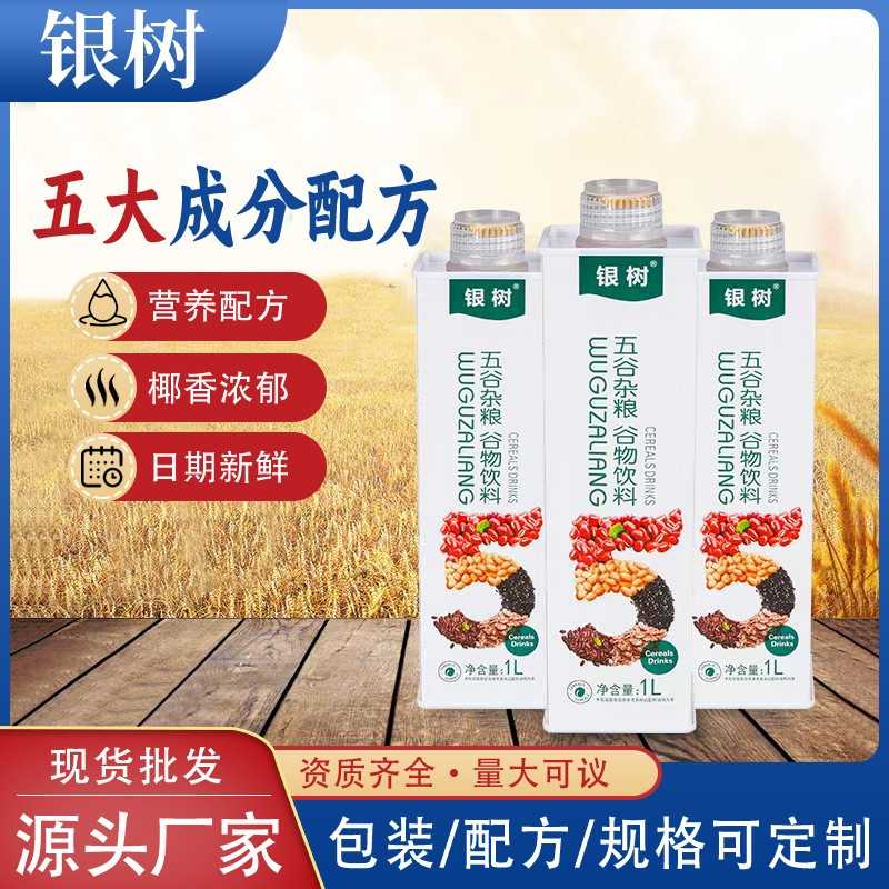 银树粗粮五谷杂粮整箱大瓶1L红豆营养组合果汁礼盒装低脂酒席饮料