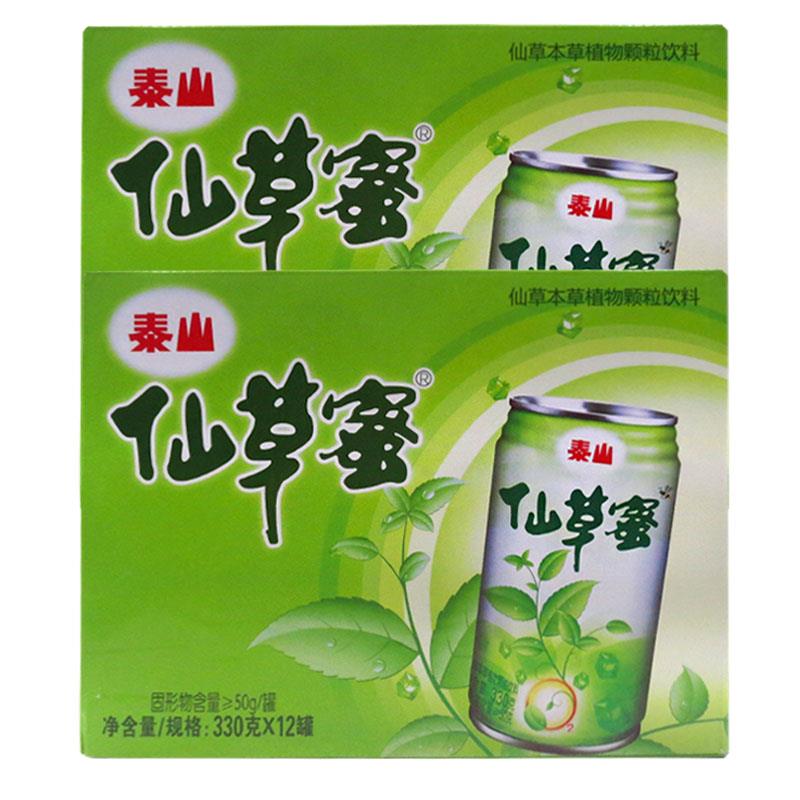 ly仙草蜜330ml*12整箱大罐装颗粒凉茶饮料烧仙草冻黑凉粉罐头