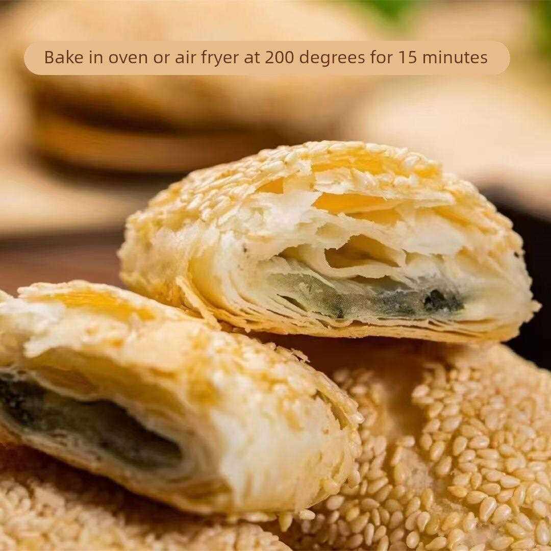 常州特产大麻糕葱香味芝麻烧饼早餐老式手工酥饼点心半成品蟹壳黄