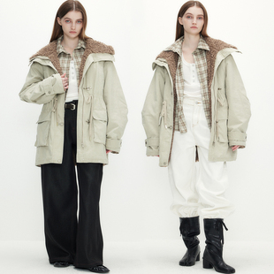 收腰显瘦毛领一体派克服 都市轻户外工装 F1protagonist 松间听雪