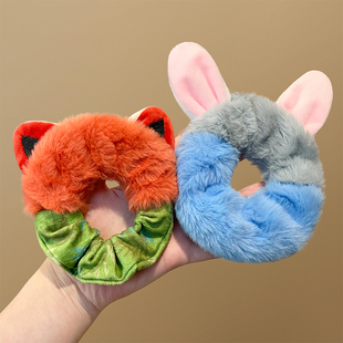 苏小北毛绒小狐狸耳朵发圈女扎头绳可爱百搭网红款少女系皮筋发饰