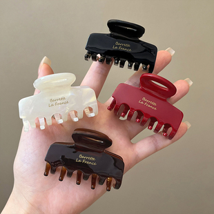 苏小北字母抓夹女小号半扎发醋酸发夹2024新款鲨鱼夹头饰夹子发卡