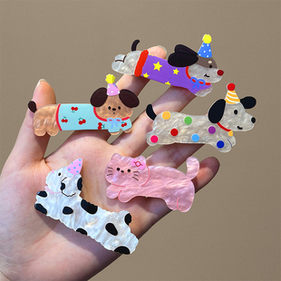 苏小北甜美小动物发夹女前额刘海碎发鸭嘴夹可爱百搭侧边夹子头饰