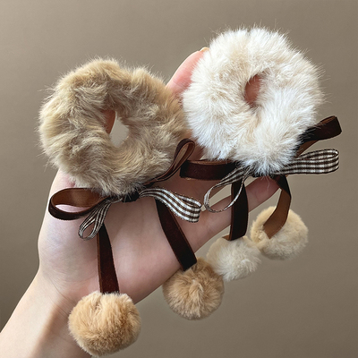 2024秋冬新款毛绒发圈女