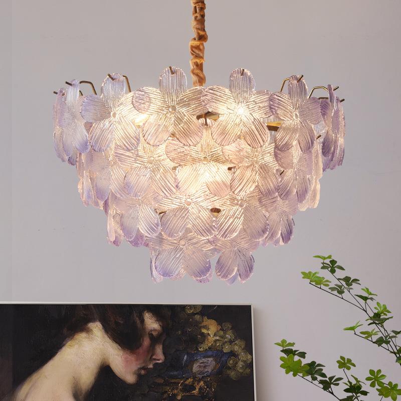 法式卧室吊灯轻奢水晶主卧小户型餐厅灯奶油风温馨浪漫公主房间灯