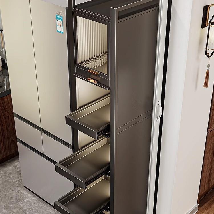 尔沫夹缝收纳柜缝隙窄边置物架超极窄缝储物柜厨房冰箱侧面抽拉柜