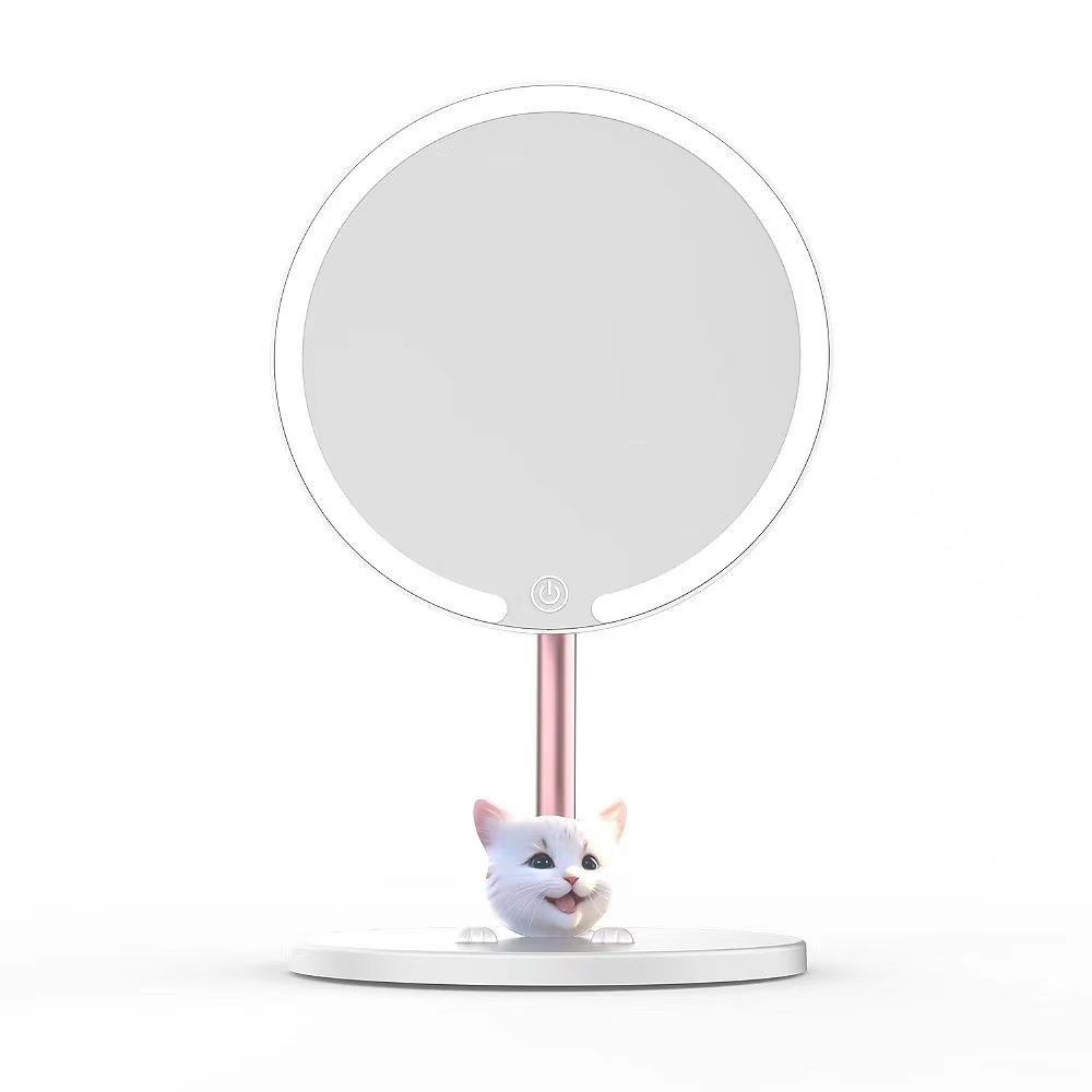 化妆镜台式led灯智能美妆梳妆桌面补光镜子带灯