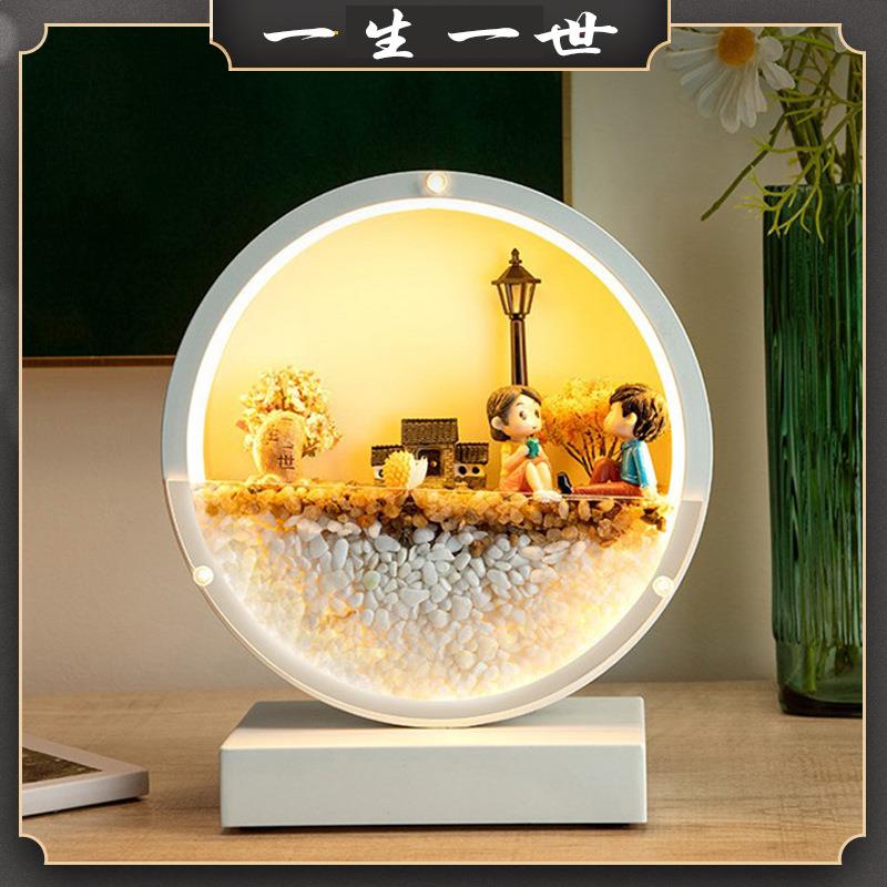 床头灯一生一世礼物送新人新娘高档实用摆件新结婚创意纪念日礼物