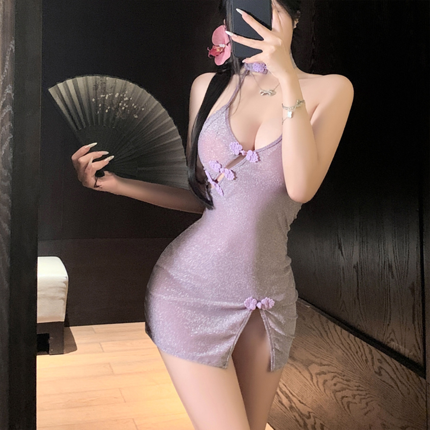 性感刺激勾魂禁欲系旗袍制服套装攻速包臀裙女士情调约会趣味内衣
