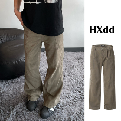 拉链长裤水洗秋冬复古