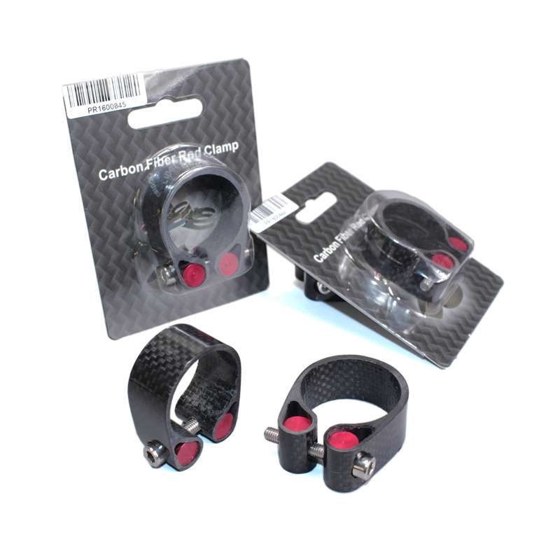 无标3k碳纤维超轻自行车锁死座管夹/扣 公路车山地车坐管夹