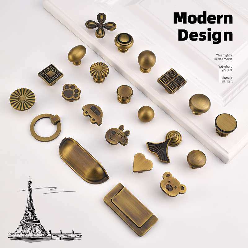 法式黄古铜美式抽屉单孔拉手复古柜门圆形拉手橱柜抽屉衣柜小把手,基础建材,小拉手,淘宝优惠券,粉丝福利购,淘宝优惠卷