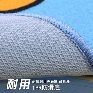 一件代发地h毯家用卡通猫咪儿童地毯卧室圆形地毯动物学习桌垫