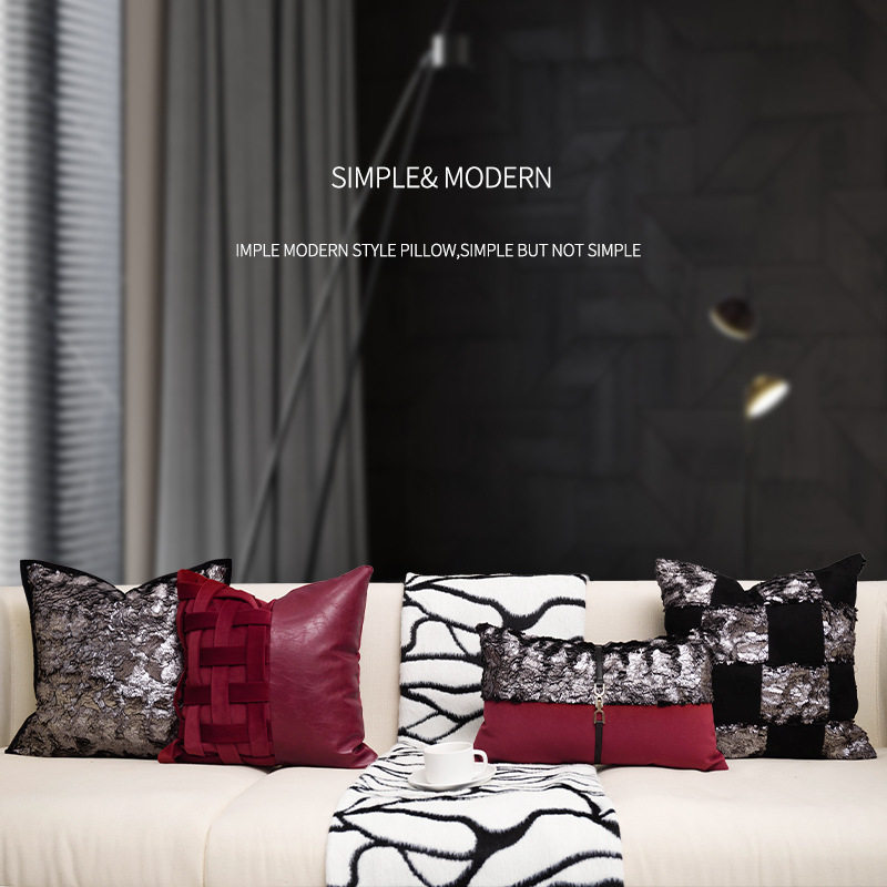 现代轻奢软装样板间酒店沙发腰别墅拼接抱高级枕套黑金靠垫枕床头,居家布艺,靠垫/抱枕,淘宝优惠券,粉丝福利购,淘宝优惠卷