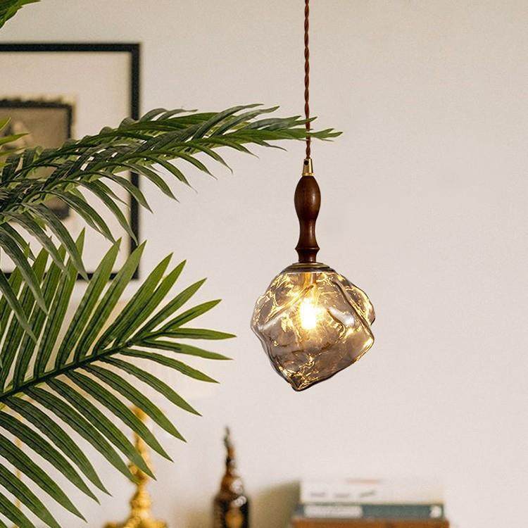 复块古餐小灯创意熔岩造型单头璃桌冰753吊灯中古餐厅玻卧室床头,家装灯饰光源,智能吊灯,淘宝优惠券,粉丝福利购,淘宝优惠卷