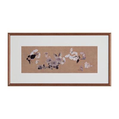 马荃蝴蝶花卉图新中式中古装风客餐厅画东YZ202508方美挂学卧饰室