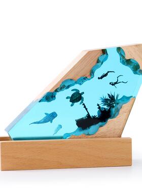 文潮水玩展创意海创SC-12-6洋树脂灯摆件微景观创晶小夜灯手工意