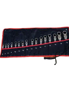 活TF头棘扳手黑色布袋1手6支套汽装修工具组轮套扳两用扳手呆扳手