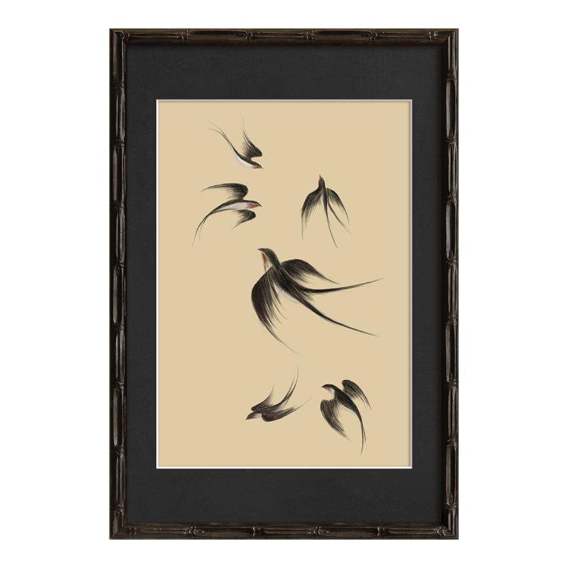 《飞关燕》法式复古装中中国风客厅玄饰画新中式古风书房卧室YZ20,家居饰品,现代装饰画,淘宝优惠券,粉丝福利购,淘宝优惠卷