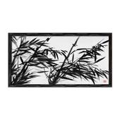 竹中式 国画中国装 饰画厅沙墨客发东方餐厅挂卧室禅意书房ST103壁