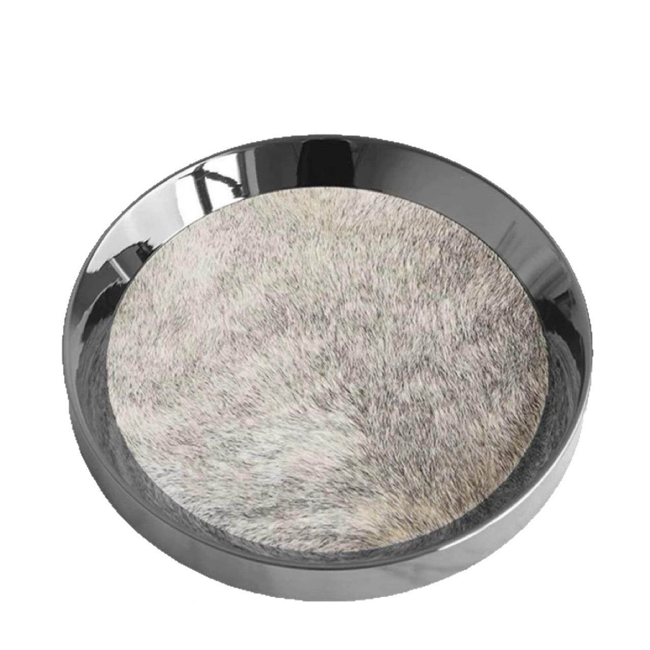 轻托奢收纳盘枪黑银色拖马金属GRG毛盘衣帽间卧室金属手工托盘,家居饰品,香薰托盘,淘宝优惠券,粉丝福利购,淘宝优惠卷