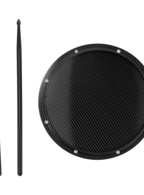 12寸门哑鼓套装架子鼓练哑鼓垫纤维BQJ初学碳入习哑鼓垫人声节拍