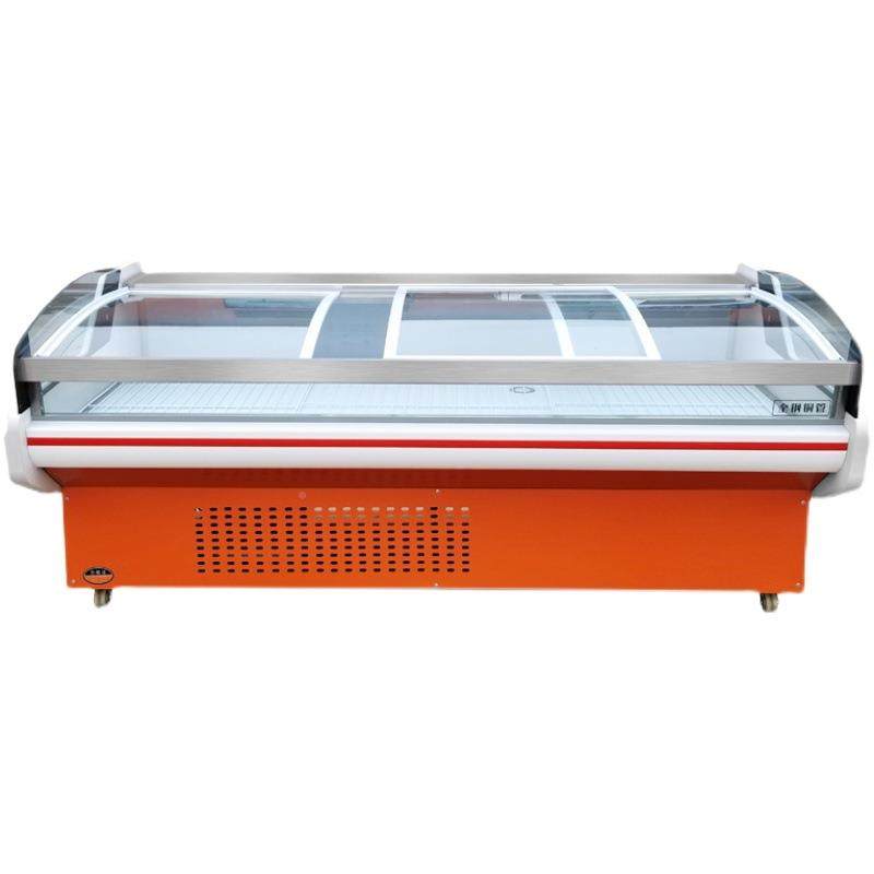 冷无品牌/鲜肉展示柜商用风直冷卧式璃弧玻门猪牛菜羊肉卤凉菜保